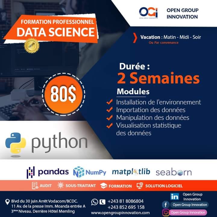 Formation Data Science avec Python